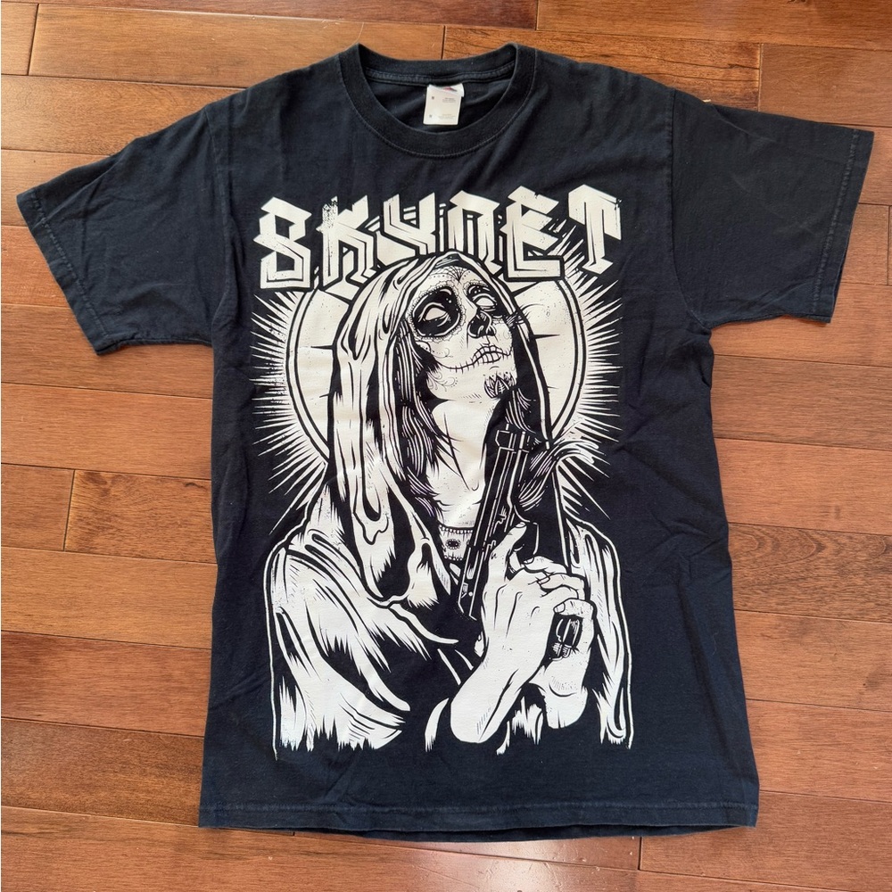 Fruit of the Loom T-shirtt Skynet Prints Size M unisex black